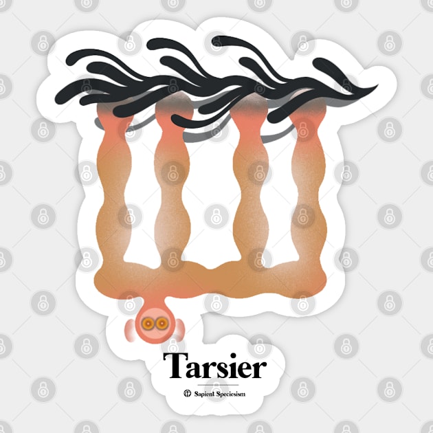 Bold monkey print "Tarsier" Sticker by RockPaperScissors